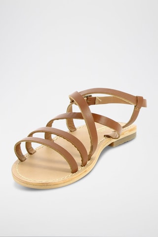 Sandálias em couro Romanie - Camel