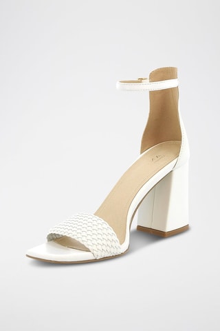 Sandálias de salto em couro Rosabelle - Branco