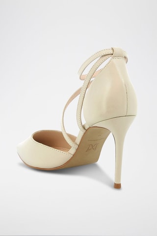 Sandálias de salto em couro Endiablée - Bege