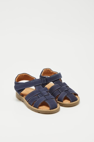 Sandálias em couro Turtle - Azul-marinho