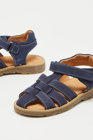Sandálias em couro Turtle - Azul-marinho