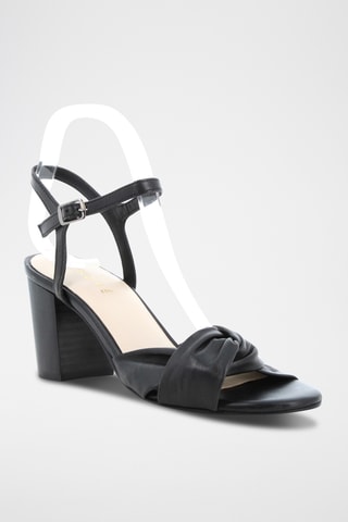 Sandálias de salto em couro de cabra Lizabo - Preto