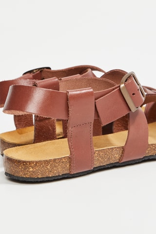 Sandálias em couro Penelope - Camel