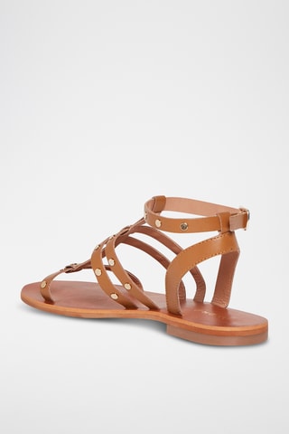 Sandálias em couro de cabra Capucine - Camel