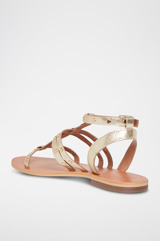 Sandálias em couro de cabra Capucine - Dourado