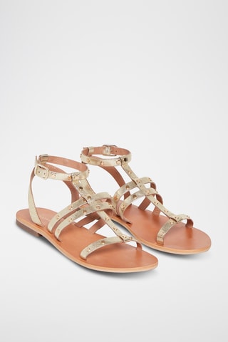 Sandálias em couro de cabra Capucine - Dourado