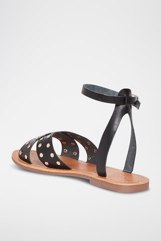 Sandálias em couro de cabra Elvire - Preto