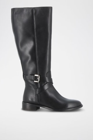 Botas em couro Emilliane - Preto