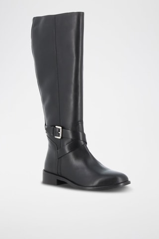 Botas em couro Emilliane - Preto