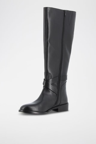 Botas em couro Emilliane - Preto