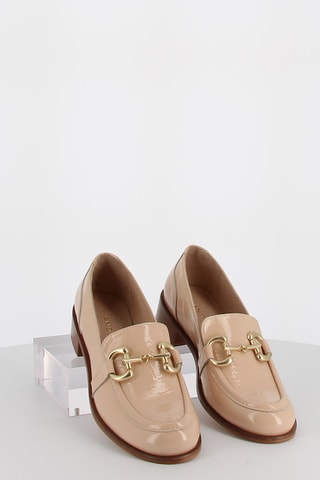 Mocassins em couro envernizado Iona - Bege