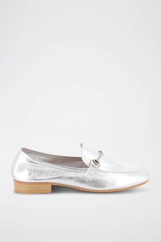 Mocassins em couro Nuit et jour - Prateado