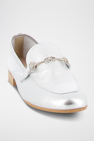 Mocassins em couro Nuit et jour - Prateado