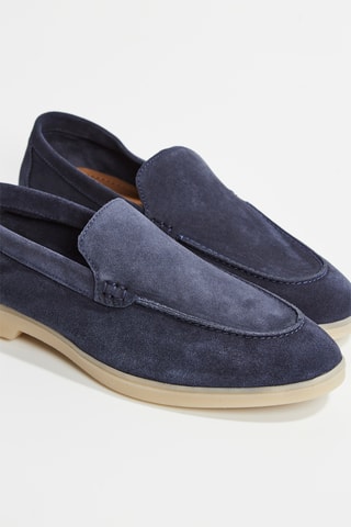 Mocassins em nobuck Amaury - Azul-marinho