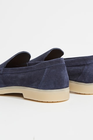 Mocassins em nobuck Amaury - Azul-marinho