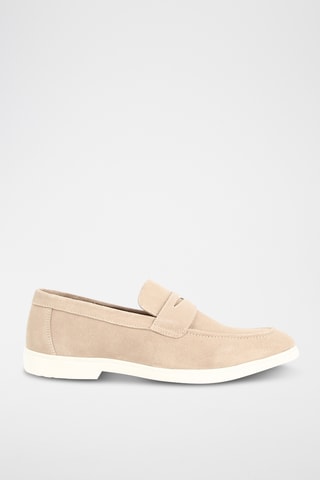 Mocassins em nobuck Antoine - Castanho