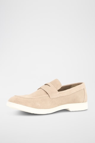 Mocassins em nobuck Antoine - Castanho