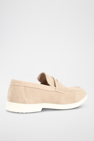 Mocassins em nobuck Antoine - Castanho