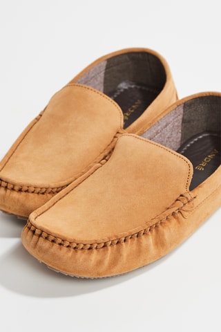 Mocassins em nobuck Karl - Castanho-claro