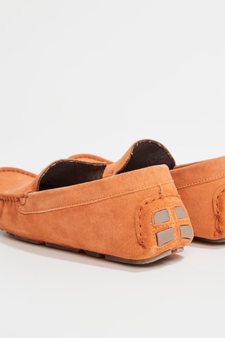 Mocassins em nobuck Karl - Laranja