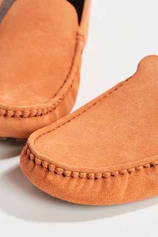 Mocassins em nobuck Karl - Laranja