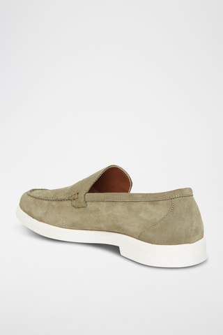 Mocassins em nobuck Quentin - Caqui