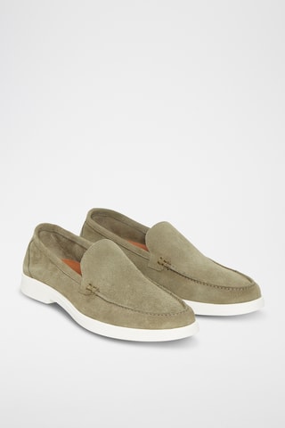 Mocassins em nobuck Quentin - Caqui
