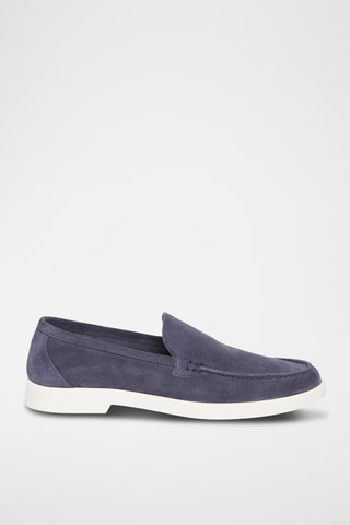 Mocassins em nobuck Quentin - Azul-marinho