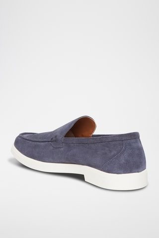 Mocassins em nobuck Quentin - Azul-marinho