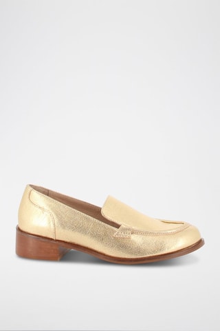 Mocassins em couro Imane - Dourado