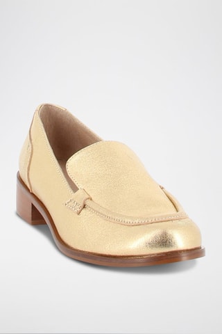 Mocassins em couro Imane - Dourado