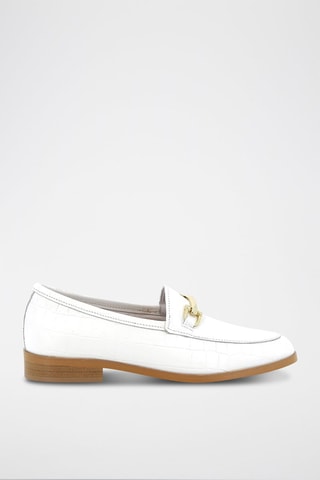 Mocassins em couro Ilyane Branco