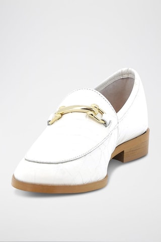 Mocassins em couro Ilyane Branco