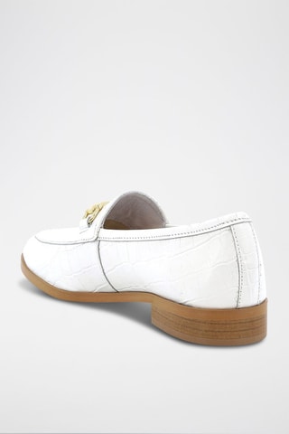 Mocassins em couro Ilyane Branco