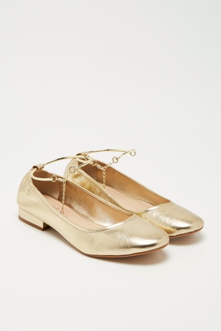 Ballerines en cuir L’amoureuse - Doré 