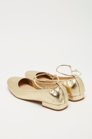 Ballerines en cuir L’amoureuse - Doré 