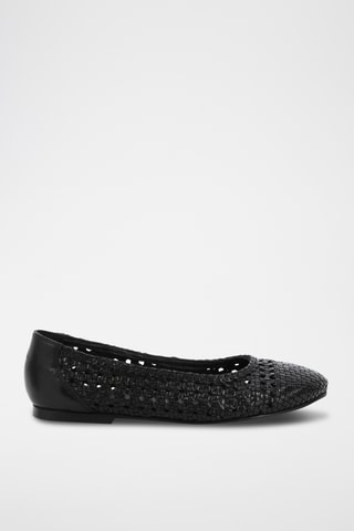 Ballerines en cuir Ilona - Noir