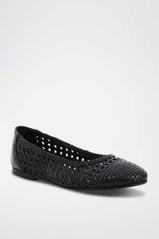 Ballerines en cuir Ilona - Noir