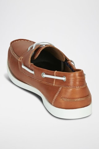 Sapatos de vela em couro Nauting - Camel
