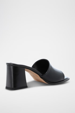 Mules de salto em couro Scarpina - Preto