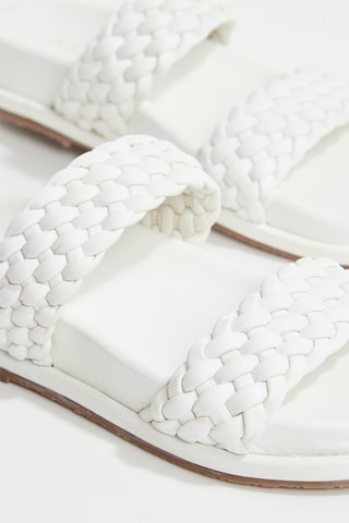 Mules em couro Patty - Branco