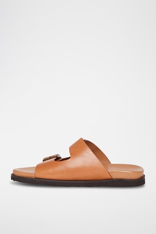 Mules em couro Johan - Camel