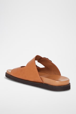 Mules em couro Johan - Camel