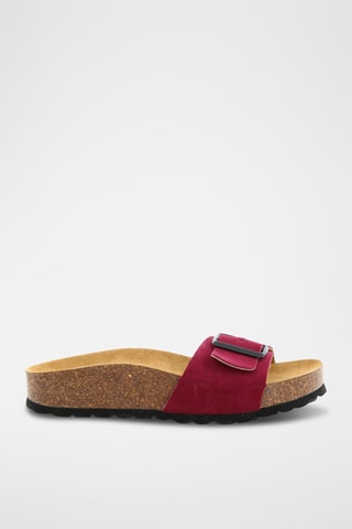 Mules em raspa de couro Raydonia - Bordô