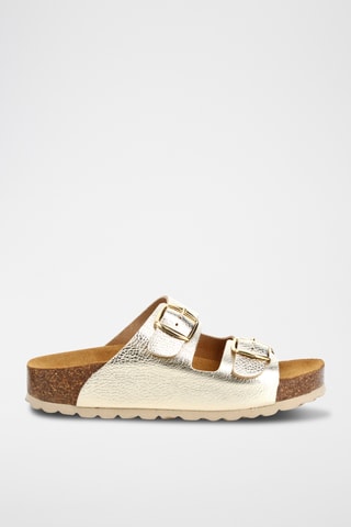 Mules em couro Phenicia - Dourado