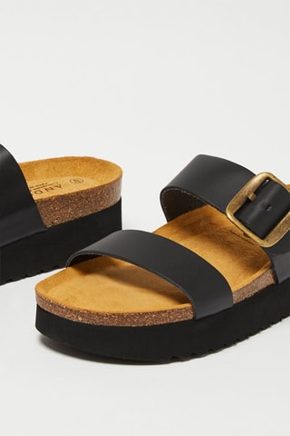 Mules em couro Sirococo - Preto