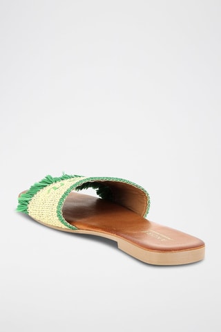 Mules em palha Moncoeur - Verde