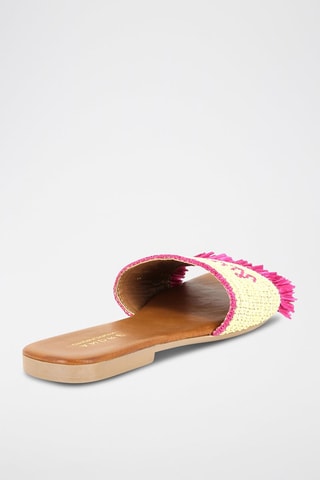 Chinelos em palha Moncoeur - Fúcsia