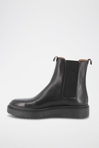 Boots Chelsea em couro Riva - Preto