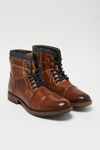 Boots em couro Claba 2 - Castanho